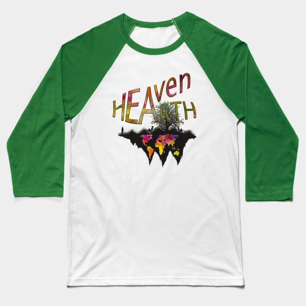 Heaven on Earth Baseball T-Shirt by Just Kidding by Nadine May